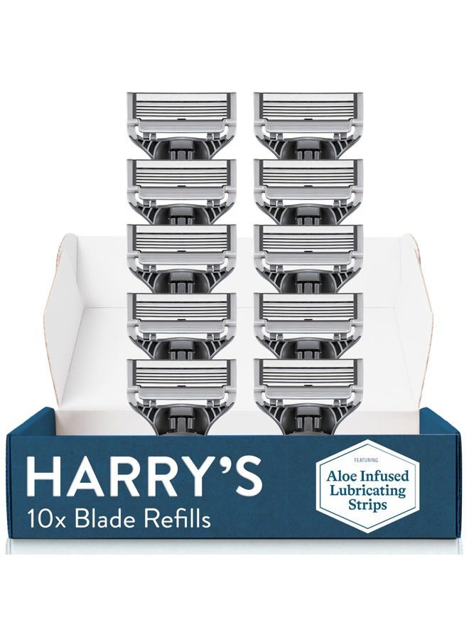 Harry's Razor Blades for Men - 10 Count - Premium Razor Blade Refill Cartridges - Image 1