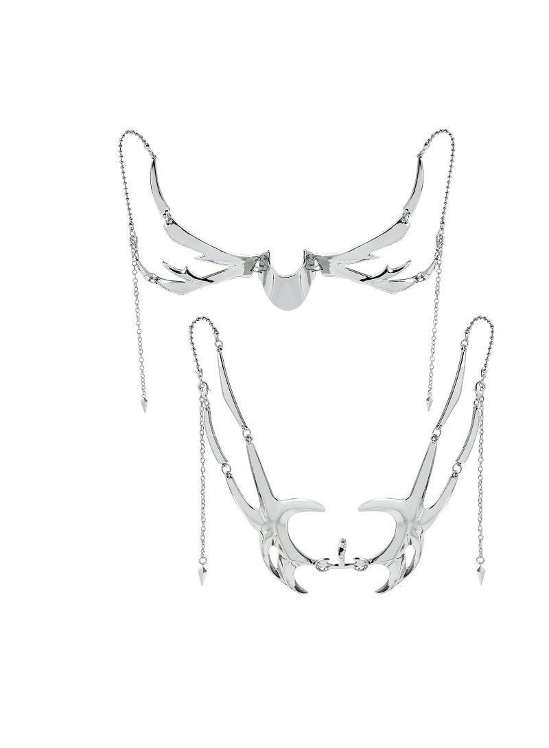 SYOSI قناع تنكر بأسلوب سايبر بانك للرجال والنساء، قناع حفل سايبر بانك مستقبلي ذي طابع خيال علمي قناع تنكر قناع وجه سايبر بانك إكسسوارات وجه سائلة غير منتظمة للرجال والنساء، حفلة بوم - Image 1