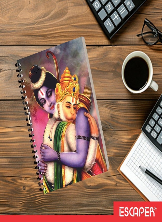 ESCAPER Shree Ram Devotional Notepad, A5 Spiral Notebook, 160 Ruled Pages, Soft Laminated Cover, Twin Wiro Binding, Personal Diary For Smooth Writing, Office, Travel Diary, Gifting - Image 5