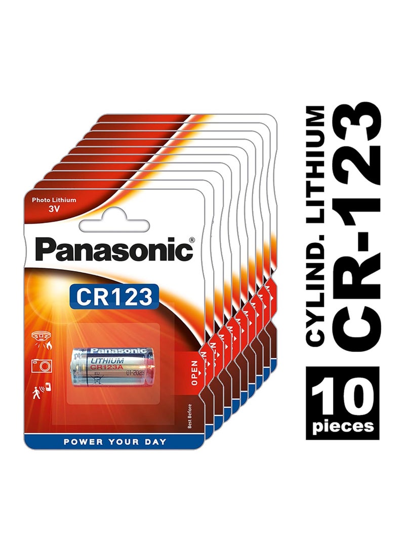 Panasonic 10-Pieces Panasonic CR123A Lithium 3V Batteries - Image 2