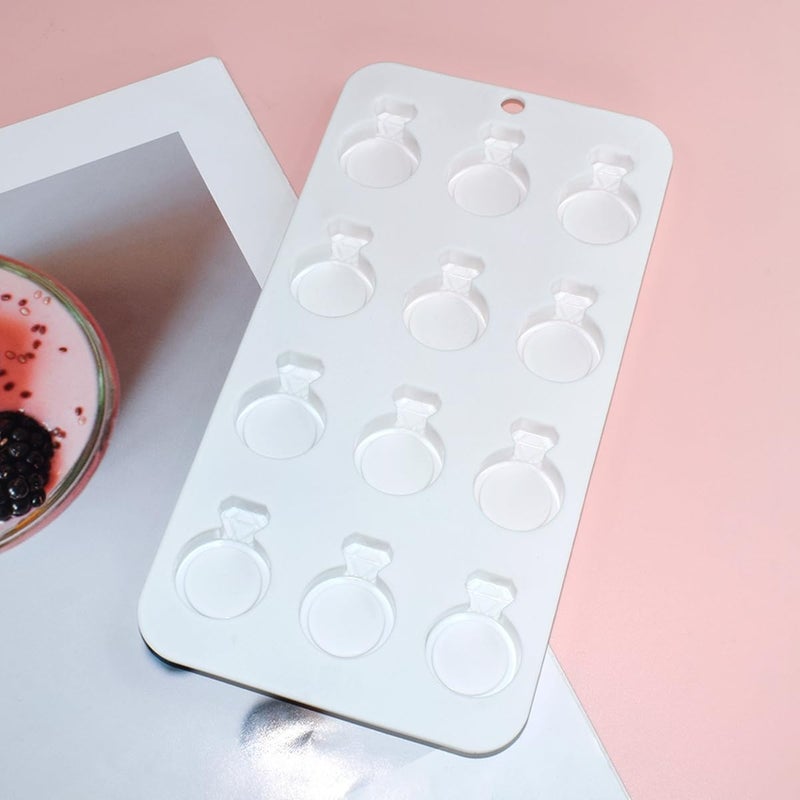 mostsom 3D Ring Shape Silicone Dessert Molds, Cake Molds for Baking, Mini Granola Bar, Chocolate Truffles, Whiskey Ice Cube Tray, Fondant Mould, Candy & Gummy Jelly Mold (C_ Ring) - Image 2