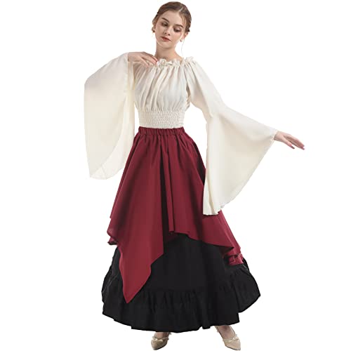 NSPSTT Women Medieval Costume Renaissance Dress Women Victorian Ball Gown Gothic Pirate Costume - Image 2
