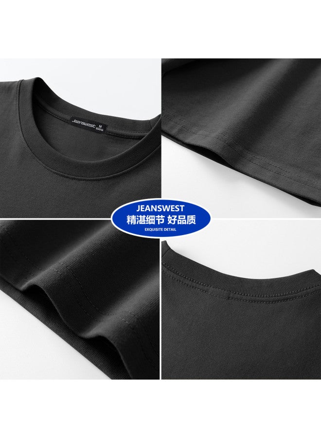 Jeanswest Women's Summer Cotton Round Neck Short Sleeve T-shirt - Loose Fit Slimming Versatile Basic Casual Printed Top - Image 5