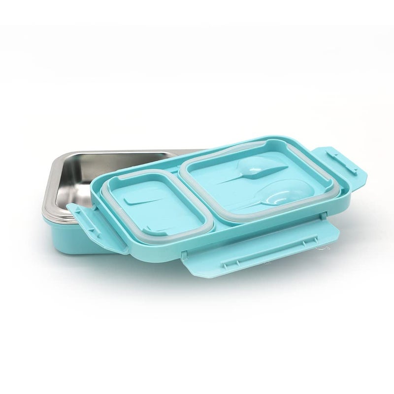 SKi Homeware SKI Steel Happy Meal 2 Compartment Insulated Steel Lunch Box Frozen - Image 3