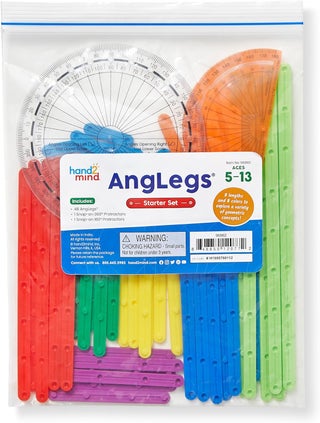 hand2mind AngLegs Starter Set with 2 Protractors Geometry Manipulatives Geometric Shapes for Classroom Montessori Math Materials Math Teaching Tools 4th Grade Math Manipulatives for Kids - pzsku/Z377B3BF163EE2E80848EZ/45/1747233751/bd1fe48f-aaae-4d1b-af6f-24ca84c6261b