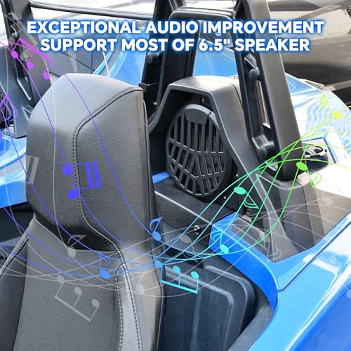 SLORIMOD Rear 6.5" Speaker Pods for Polaris Slingshot 15-25, Rear Behind Seat 6.5in Speaker Enclosures Panels for Polaris Slingshot S SL SLR R LE 2015-2025 Accessories(2PCS) - Image 3