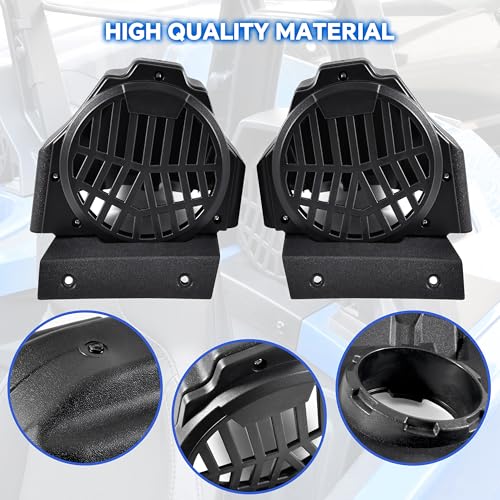 SLORIMOD Rear 6.5" Speaker Pods for Polaris Slingshot 15-25, Rear Behind Seat 6.5in Speaker Enclosures Panels for Polaris Slingshot S SL SLR R LE 2015-2025 Accessories(2PCS) - Image 4
