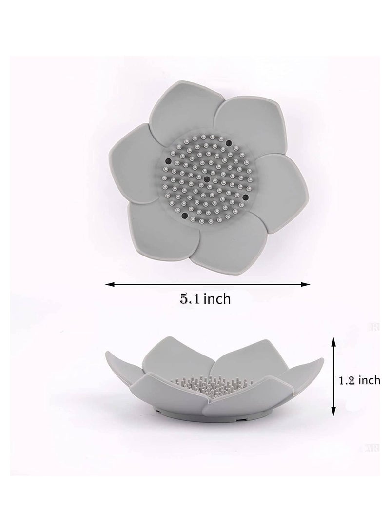 NANAO 2-Pack Silicone Soap Dishes with Draining - For Shower, Sink, and Bathtub | Extend Soap Life  - Image 5