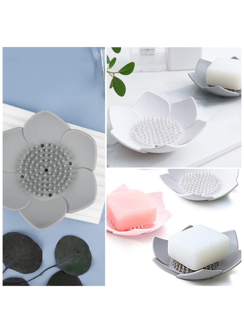 NANAO 2-Pack Silicone Soap Dishes with Draining - For Shower, Sink, and Bathtub | Extend Soap Life  - Image 3