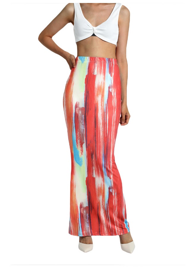 New Digital Printing Slim Skirt