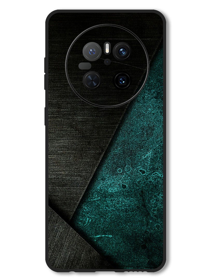 Theodor Case Compatible with Huawei Mate 70 Protection Shockproof Bumper Cover Black Dark Green Pattern - Image 1