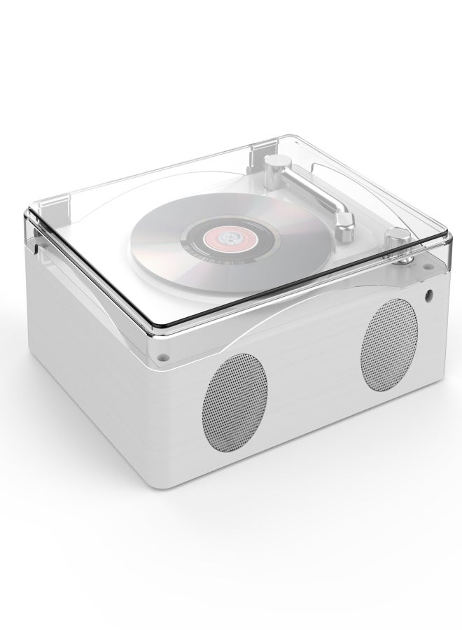 مشغل أقراص مدمجة بتصميم كلاسيكي، مشغل موسيقى متعدد الوظائف، مكبرات صوت منزلية قابلة للشحن مع جهاز تحكم عن بعد، زر للتحكم في مستوى الصوت، مدخل خطي، تشغيل من ذاكرة فلاش USB مع منفذ سماعة رأس. - Image 1