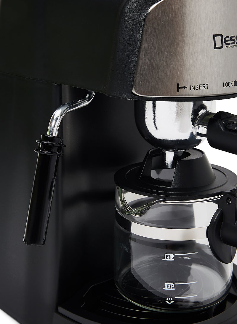 DESSINI Manual Powder Espresso Machine DEM333 Black - Image 5
