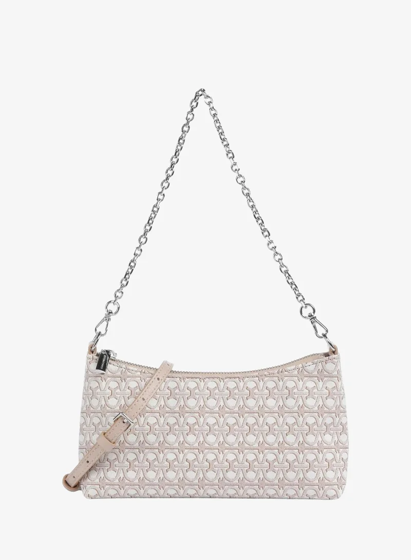 Aura Coated Monogram Shoulder Bag
