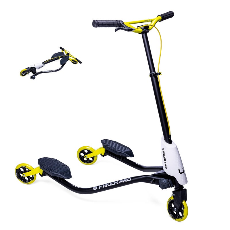 Yvolution Y Fliker Pro Drifting Scooter Foldable Swing Wiggle Scooter for Boys and Girls Age 6+ Years Old - Image 1
