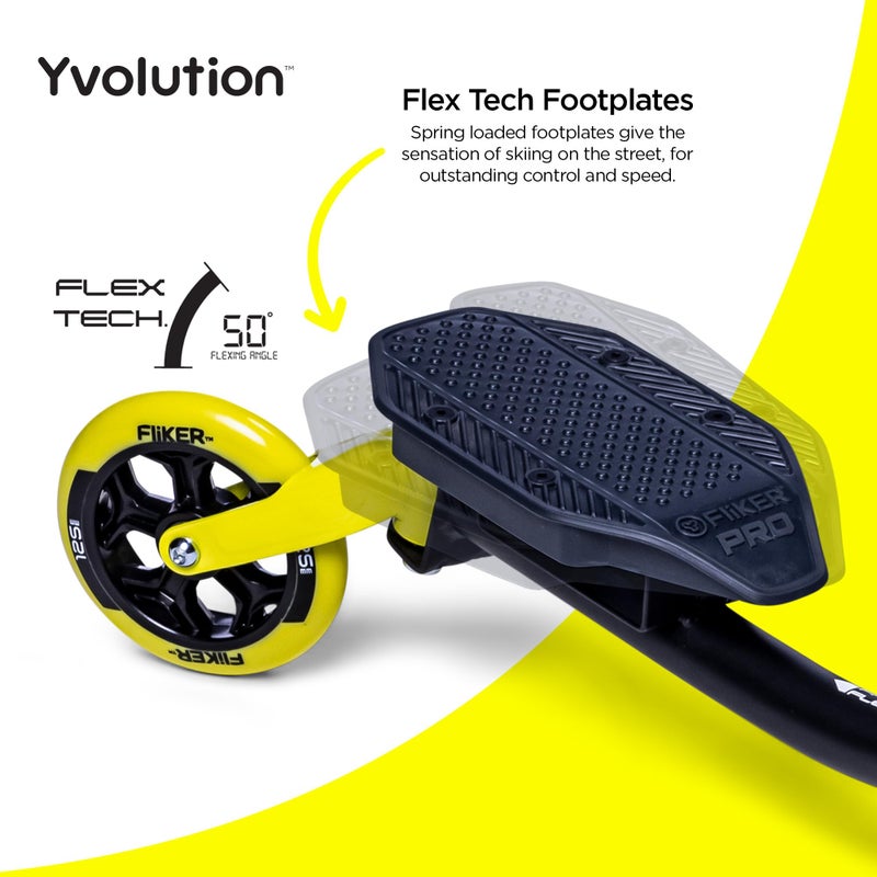 Yvolution Y Fliker Pro Drifting Scooter Foldable Swing Wiggle Scooter for Boys and Girls Age 6+ Years Old - Image 2