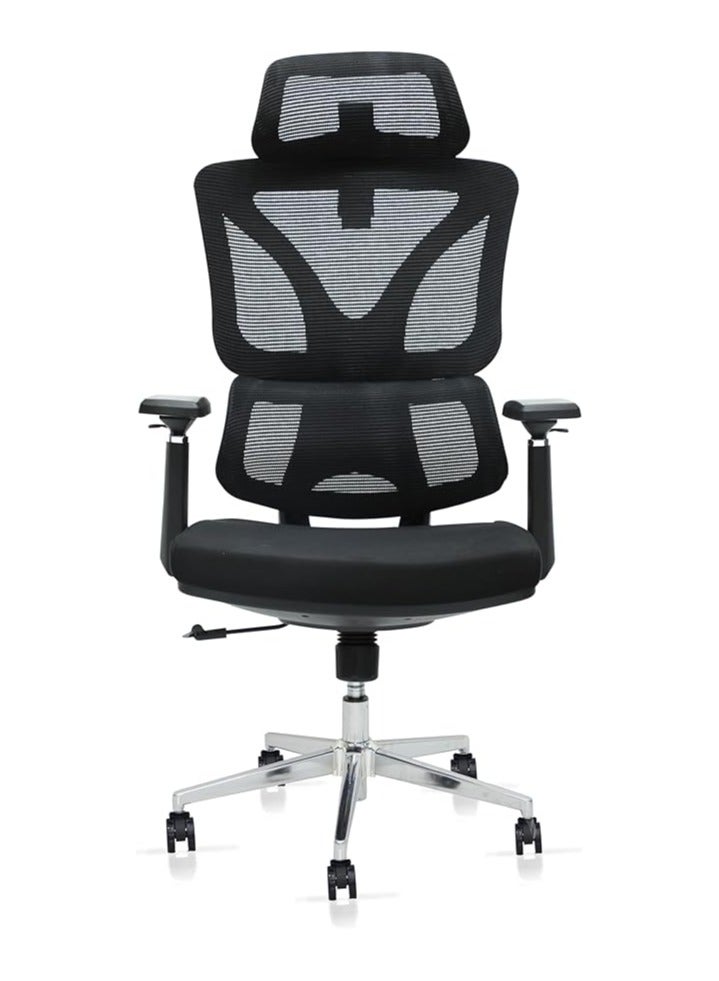 Multi Home Furniture Ergonomic Executive Chair with 3D Armrests and Adjustable Backrest MH-774-BLACK– Premium Office Seating black - Image 2