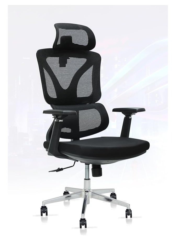 Multi Home Furniture Ergonomic Executive Chair with 3D Armrests and Adjustable Backrest MH-774-BLACK– Premium Office Seating black - Image 3