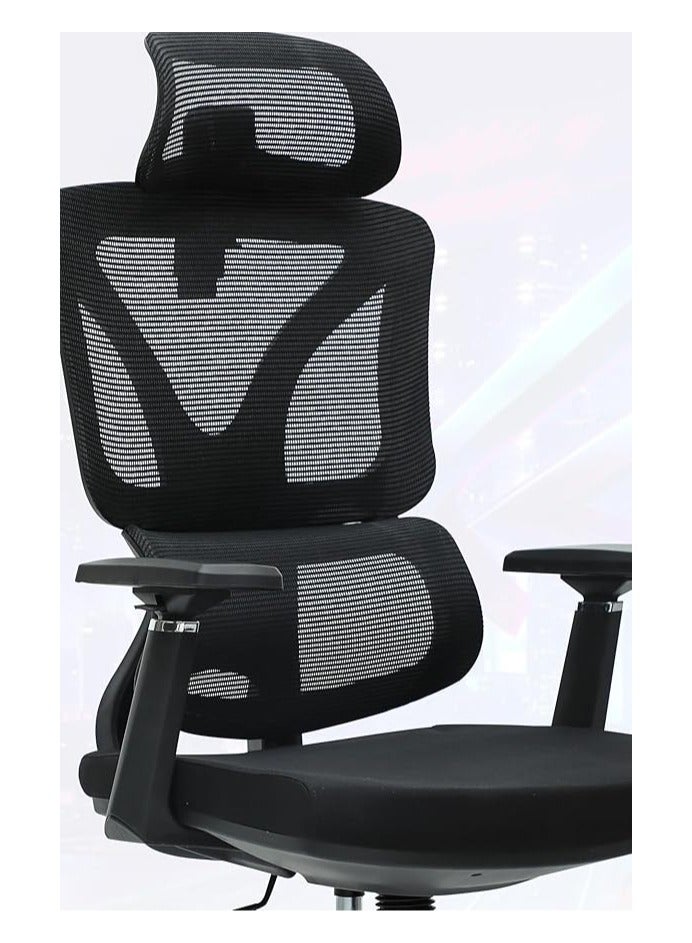 Multi Home Furniture Ergonomic Executive Chair with 3D Armrests and Adjustable Backrest MH-774-BLACK– Premium Office Seating black - Image 4