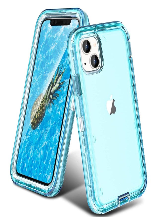 ORIbox for iPhone 13 mini/12 Mini Case Blue, [10 FT Military Grade Drop Protection], Transparent Heavy Duty Shockproof Anti-Fall Case for iPhone 13/12 Mini Phone Case,5.4 inch,3 in 1, Crystal Blue - Image 1