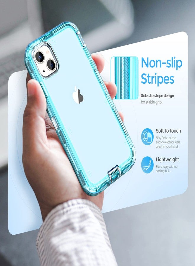 ORIbox for iPhone 13 mini/12 Mini Case Blue, [10 FT Military Grade Drop Protection], Transparent Heavy Duty Shockproof Anti-Fall Case for iPhone 13/12 Mini Phone Case,5.4 inch,3 in 1, Crystal Blue - Image 2
