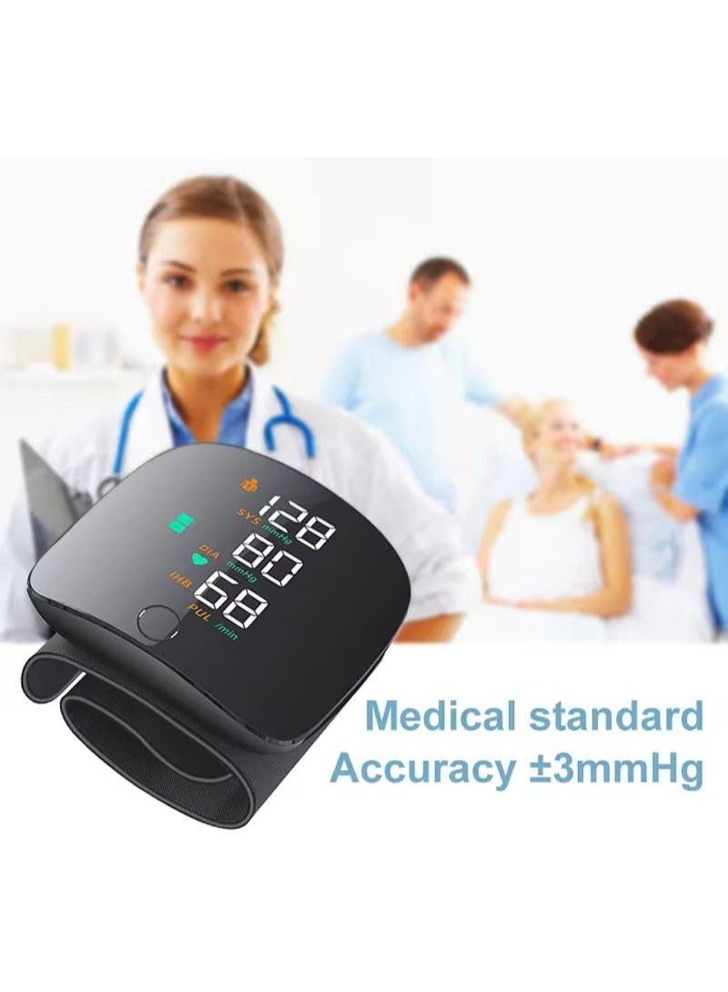 Digital Wrist Blood Pressure Monitor with Voice | Automatic BP Machine | 2x99 Readings Memory | Large LCD Display | Adjustable Cuff | Portable BP Detector with Carry Case - Image 4