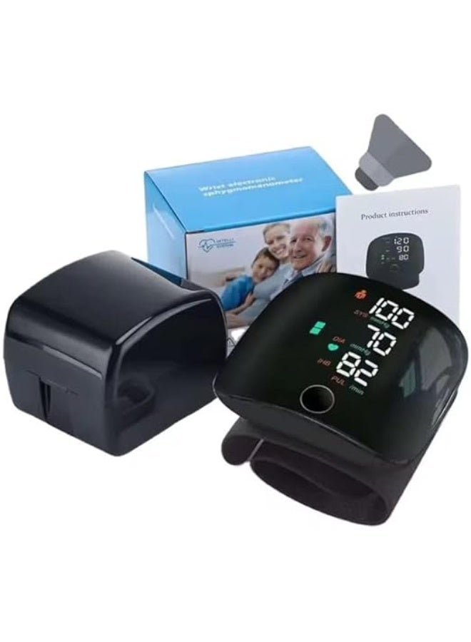 Digital Wrist Blood Pressure Monitor with Voice | Automatic BP Machine | 2x99 Readings Memory | Large LCD Display | Adjustable Cuff | Portable BP Detector with Carry Case - Image 2