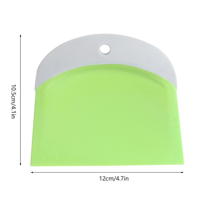 Cream Scraper 74073-1 Green Food Grade Plastic - Non-Stick Reusable Dough Cutter for Home Baking Pastry Kitchen Use - Image 4