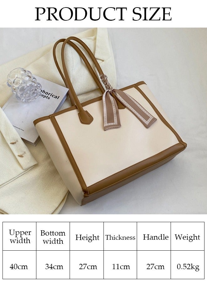 DUNISO Women's Shoulder Tote Bag Faux Leather Handbag for Women Large Capacity Messenger Fashionable Travel Shoulder Bag for Ladies Girls College Students - Image 4