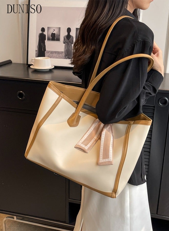 DUNISO Women's Shoulder Tote Bag Faux Leather Handbag for Women Large Capacity Messenger Fashionable Travel Shoulder Bag for Ladies Girls College Students - Image 1