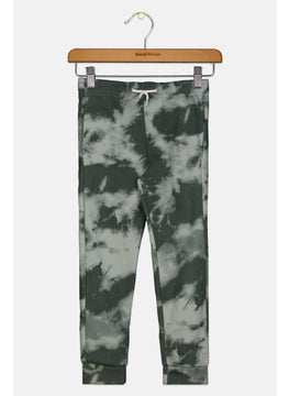 Originals by Brooklyn Cloth Kids Boy Drawstring Tie Dye Joggers Pant, Olive Combo  - Image 1