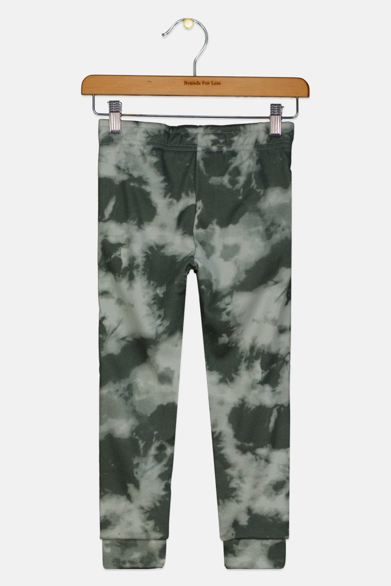 Originals by Brooklyn Cloth Kids Boy Drawstring Tie Dye Joggers Pant, Olive Combo  - Image 2