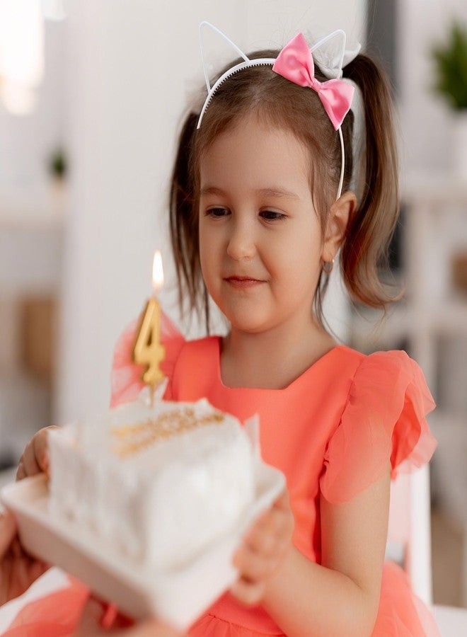 شاناكو مجموعة شانكو من 12 قطعة من عصابات رأس على شكل آذان قطة، زينة حفلات، فيونكة وردية، إكسسوارات شعر بلاستيكية على شكل قطة، قطع رأس بيضاء لطيفة على شكل غابي، هدايا عيد ميلاد، زي هالوين، هدايا كاواي - Image 2