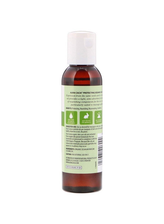 Aura Cacia Organic Skin Care Oil Protecting Sesame 4 Fl Oz (118 Ml)3 - Image 2