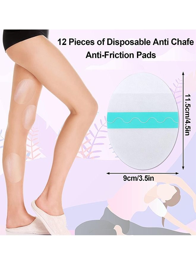 12 Pieces of Inner Thigh Anti-Wear Patches, Self-Adhesive Wear-Resistant Thigh Patches, Disposable Ultra-Thin Invisible Anti-Wear Patches - Image 2