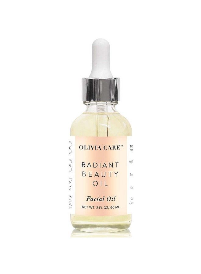 Olivia Care Radiant Beauty Facial Oil Infused With Argan Safflower Vitamin E & Geranium Essential Oil All Natural Hydrating Antiaging & Antioxidants Remove Wrinkles & Clear Pores 2 Fl Oz - Image 2