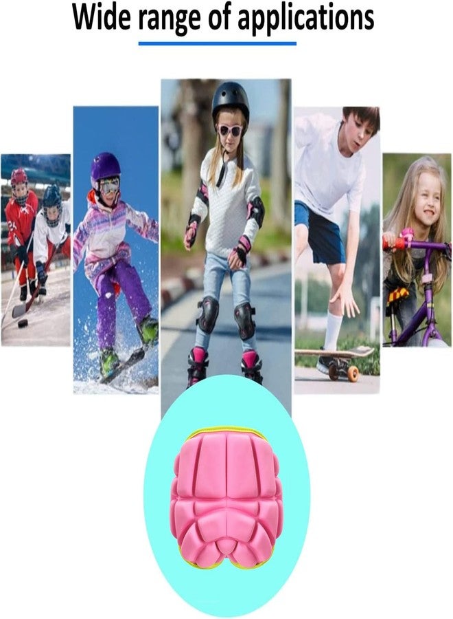 BODLYL Protective Butt Pad, Children Extreme Sports Hip Pad Butt Pads for Skating Roller Hockey Pants Kids Skate Pads Impact Shorts Snowboard Padded Shorts, Children Under 12 Years Old (Pink) - Image 3