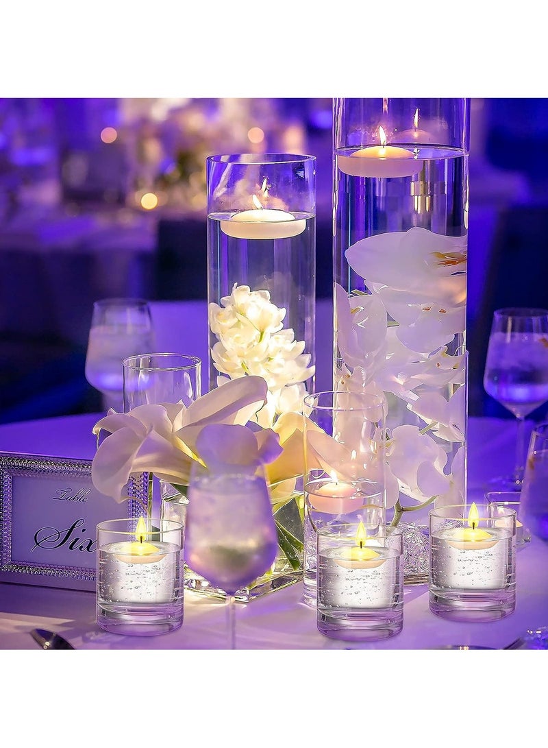 HOME ZONE 12 Pcs 1.5'' Unscented Floating Candles for Centerpieces Floating Warm Tealights Candles Floating Candles for Wedding Party Decoration (White) - Image 4