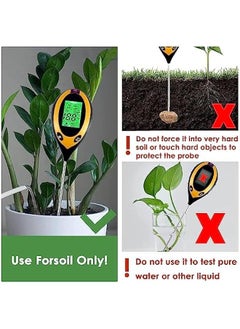 Beauenty Soil Moisture Meter,  Plant Water Monitor 4-in-1 with pH Tester Meter, Gardening Tool Kits for Plant Care, Great for Garden, Lawn, Farm, Indoor & Outdoor Use  - Image 4