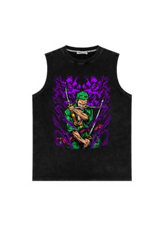 KUYING Summer One Piece Washed And Worn Vintage Vest  - Image 1
