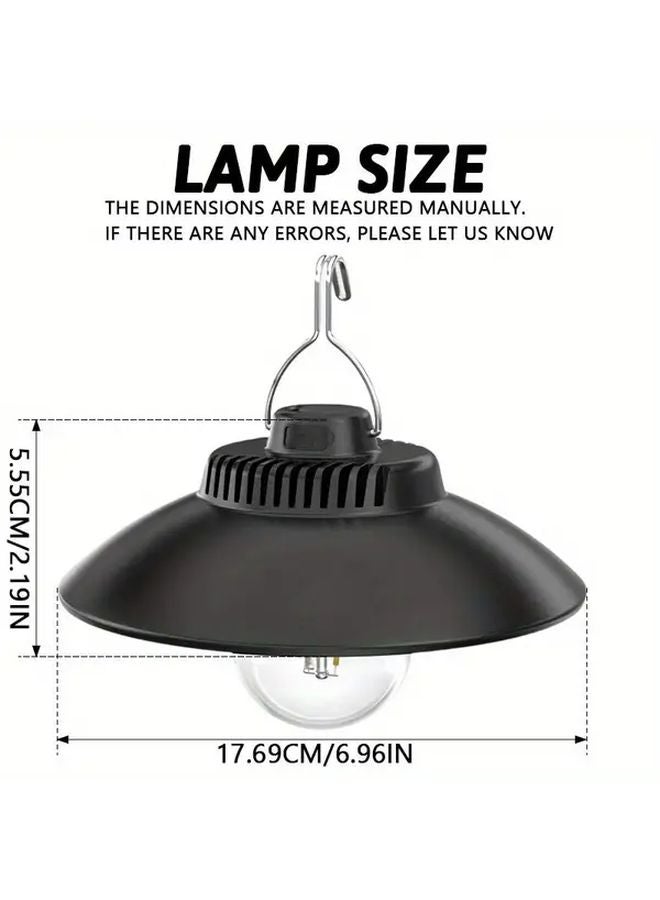 1pc Rechargeable LED Camping Lamp Portable Hanging Light For Night Market - Image 4