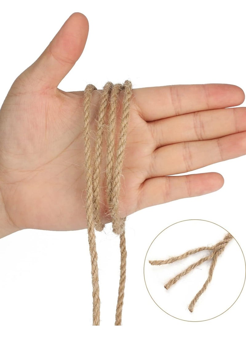 SUNRISE Jute Rope,4mm Thick,91.44m,Strong Hemp Twine Cord For DIY Crafts, Decoration, Gift Wrapping, Garden, Hanging and Packing And Pets Eco Friendly Durable Utility Rope  - Image 4