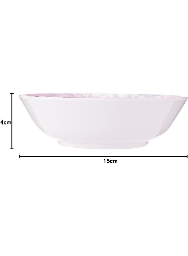 AKDC M/Mine Soup Bowl L(15cm) xW(15cm) xH(4cm) Light Pink And White - Image 4