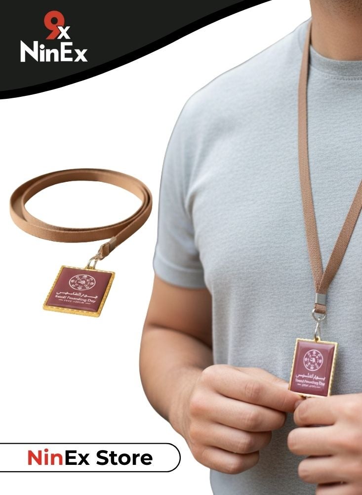 بريميم قلادة تذكارية بمناسبة يوم تأسيس المملكة العربية السعودية - إكسسوار مستوحى من التراث - Image 1