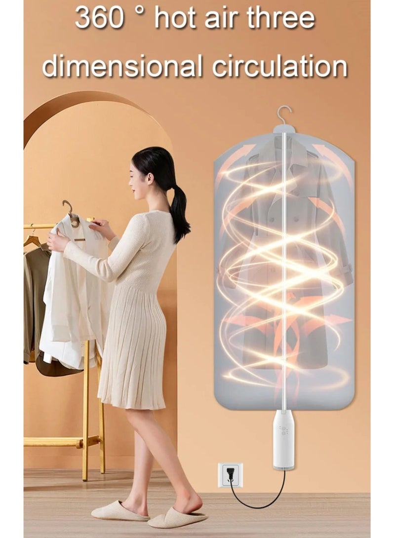 AROAQ Foldable Clothes Dryer Electric Bed Warmer Shoes Garment Cloth Drying Machine Wardrobe Air Heater Fan Blower Laundry Rack Bag - Image 1