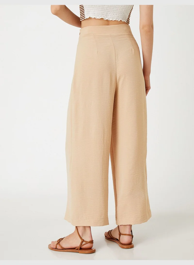 KOTON Culotte Trousers High Waist