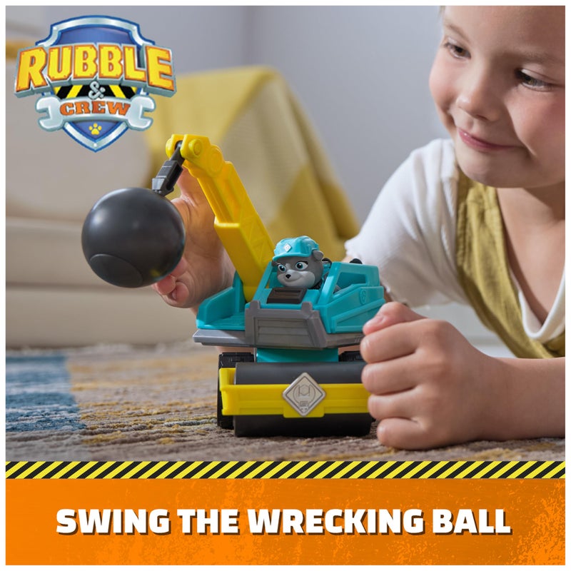Rubble & Crew, Motorâ€™s Wrecking Ball Toy Truck with Action Figure and Movable Construction Toys, Kids Toys for Ages 3 and Up - Image 2