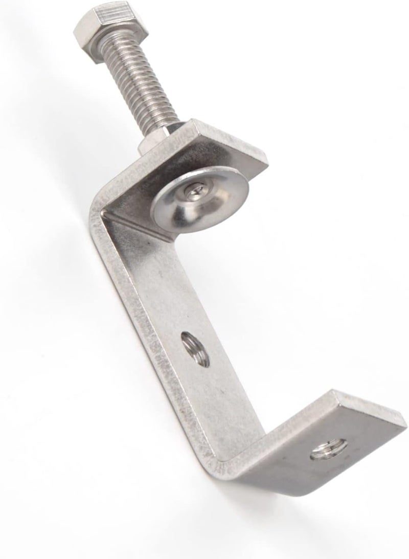 KYIEN 2Pcs 304 Stainless Steel C Clamp 65MM Heavy Duty C Clamp Woodworking Building Tiger Clamp Adjustable Wide Jaw Opening C Clamp - Image 4