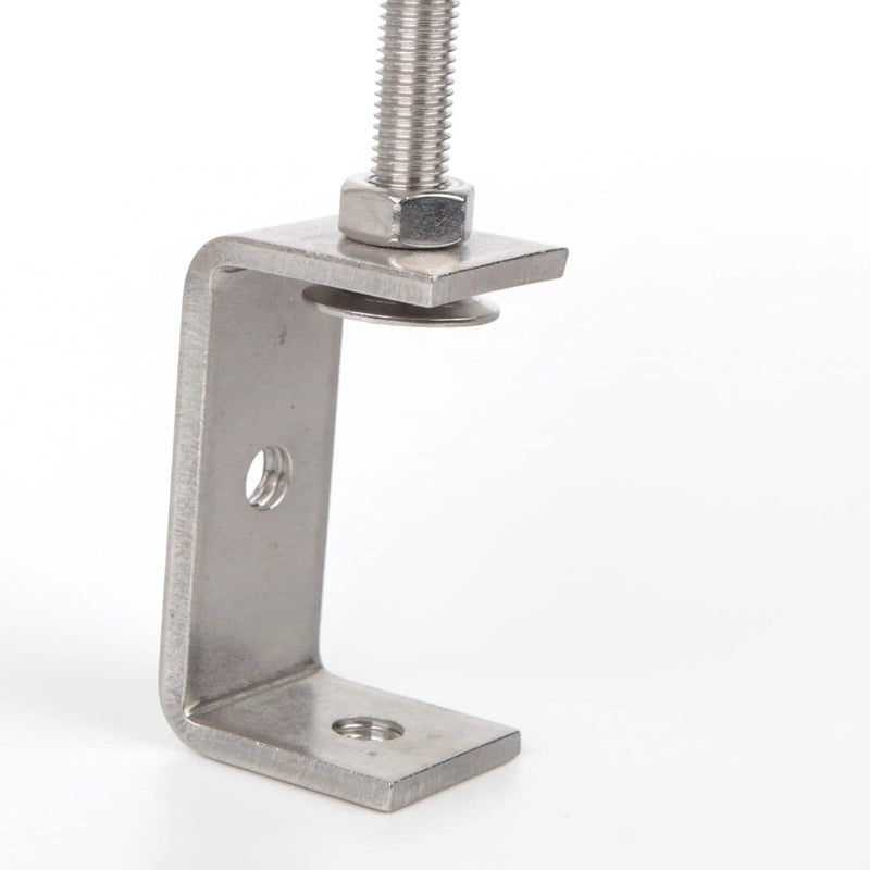 KYIEN 2Pcs 304 Stainless Steel C Clamp 65MM Heavy Duty C Clamp Woodworking Building Tiger Clamp Adjustable Wide Jaw Opening C Clamp - Image 3