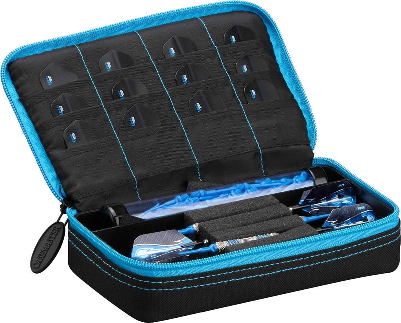CASEMASTER Plazma Dart Case for Soft and Steel Tip Darts, Holds 3 Darts and Features Built-In Storage Tube and Pockets for Flights, Tips, Shafts, and Personal Items - Image 1